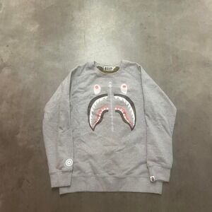 Grey BAPE Shark Zipper Sweatshirt‎